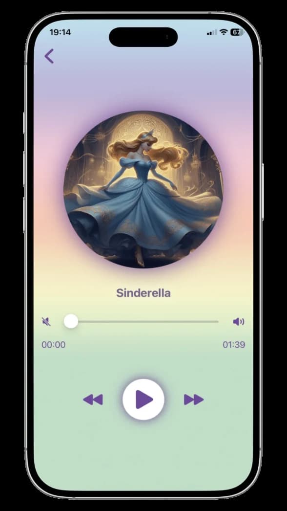 Cinderella story playing in the Peri Masalları app